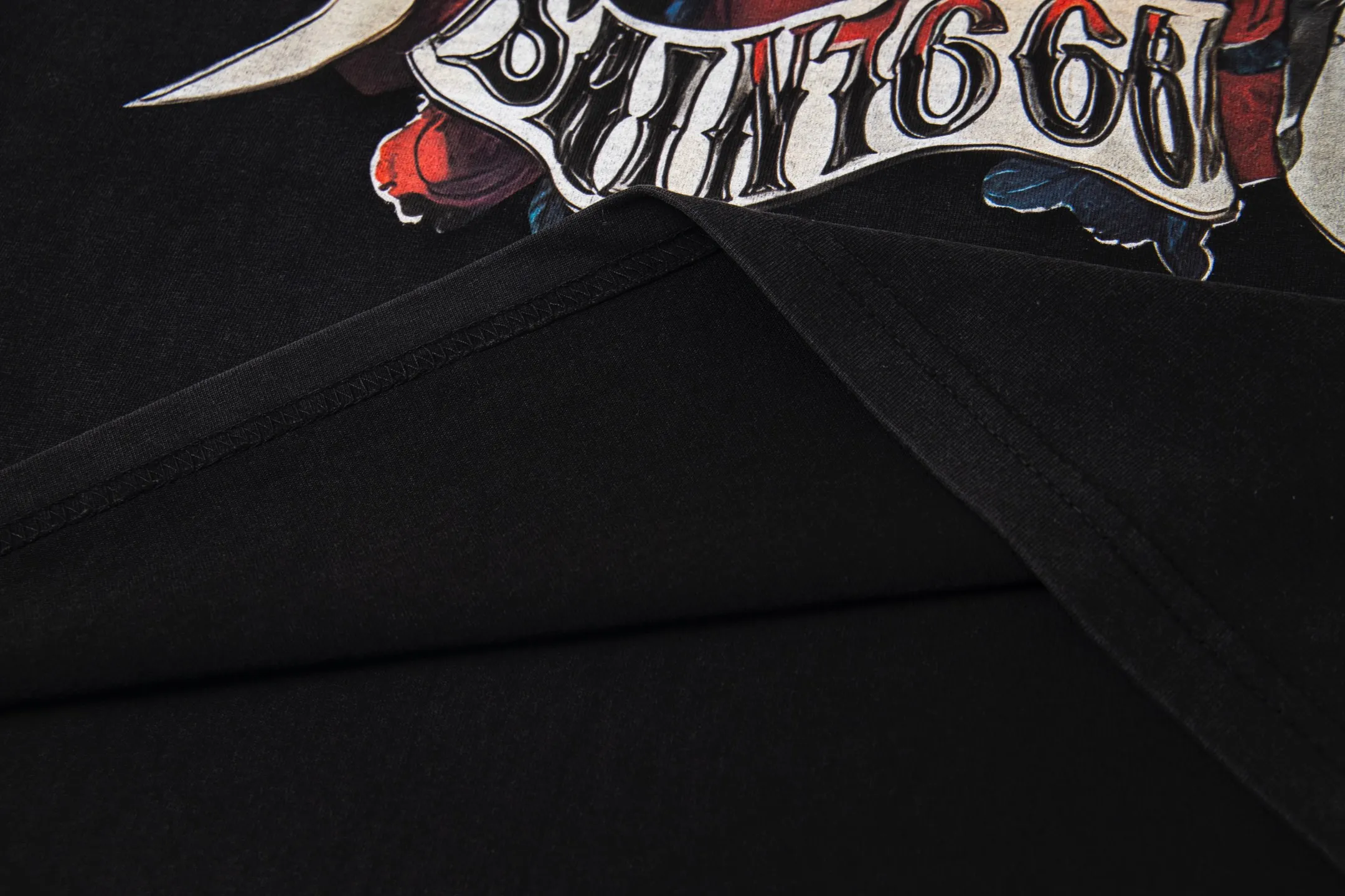 VT9269 P130💰 Saint Michael Rose Jesus Portrait "body&soul" Direct Ink Printing Retro Washed Distressed Short Sleeve T-shirt Small Neck Design Digital Inkjet Printing High Street Retro Heavy Vintage Short Sleeve Size: S M L XL